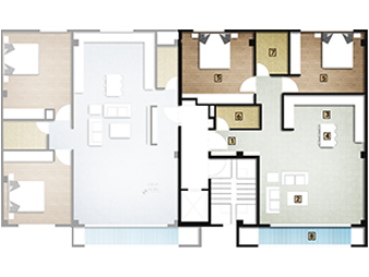 پلان طبقه 2و3 شرقی پروژه شریف واقفی 